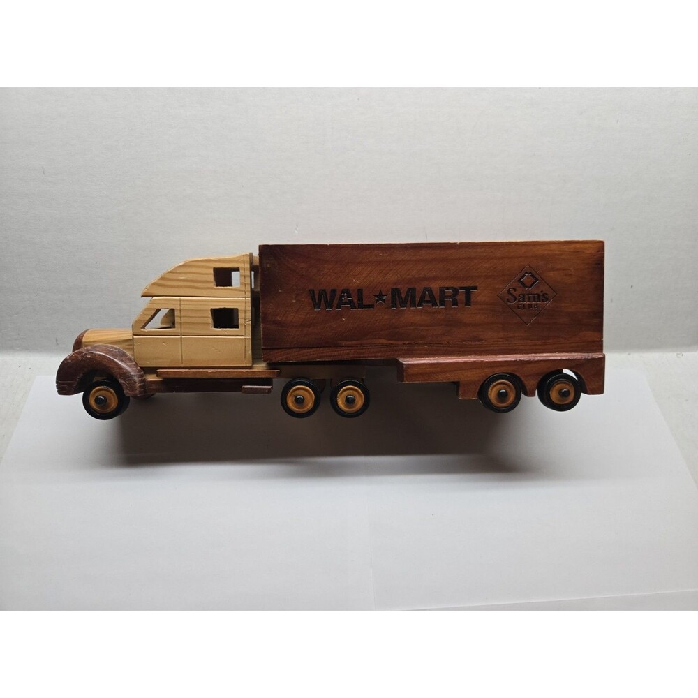 Walmart Sam's Club Safety Award 2008 Wooden Semi Truck  No Box